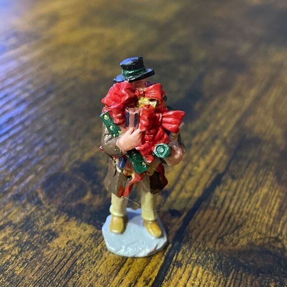 Lemax Other - Lemax Christmas Village Town All Wrapped Up 52072 Man Carrying Presents Gifts‎